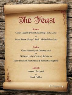 tudor menu ideas